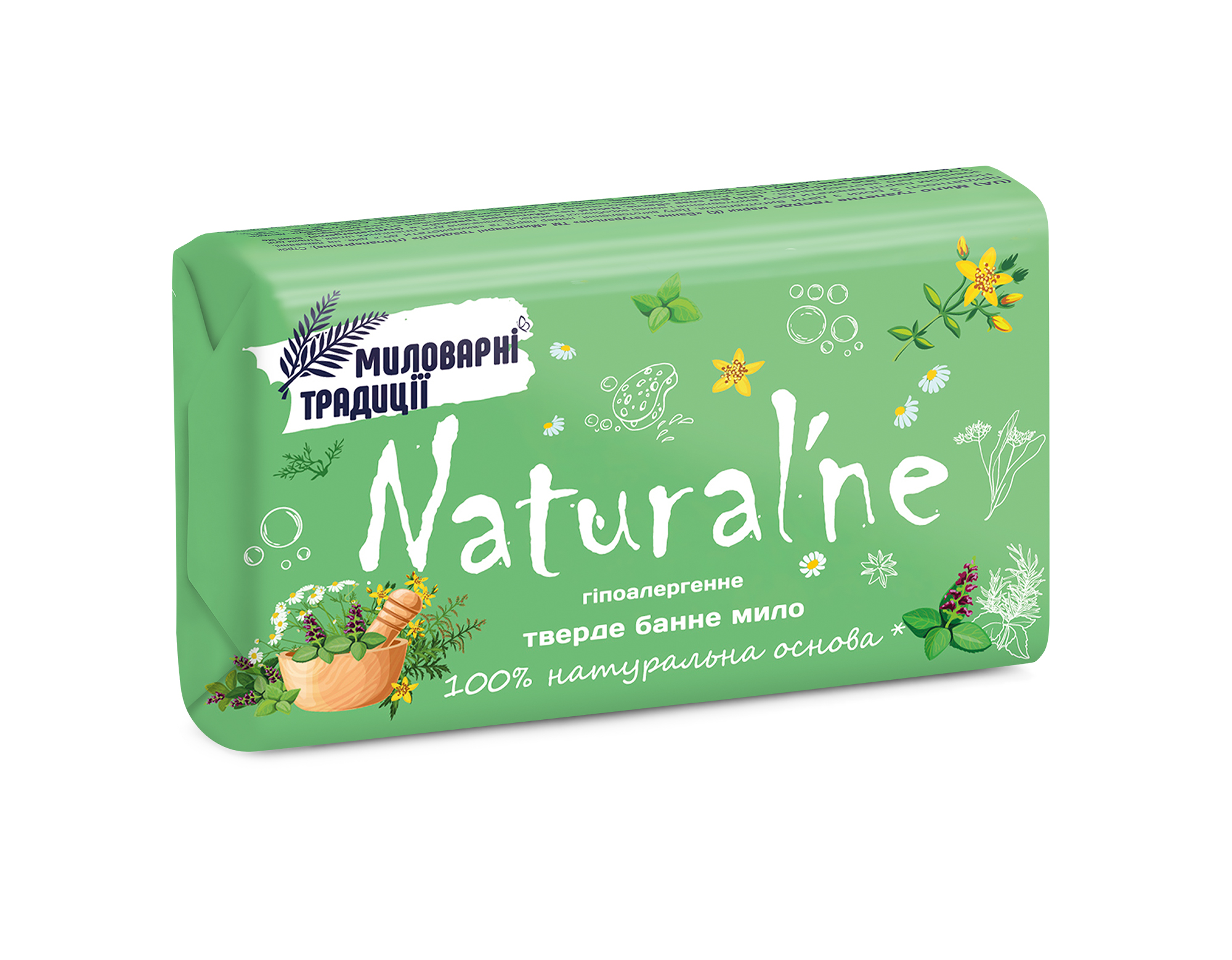 Мило туалетне тверде марка (К) "Банне. Натуральне", ТМ "Миловарні традиції" 140г